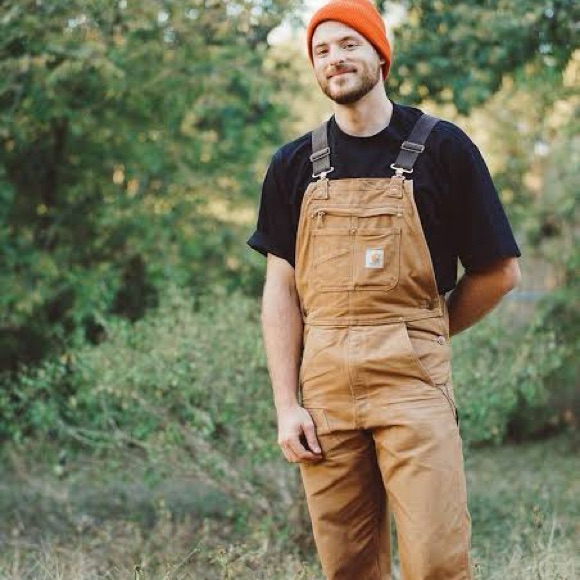 New Vintage Carhartt Duck Bib Insulated Overalls 32 X 34 Tan Y2k Deadstock ‘99